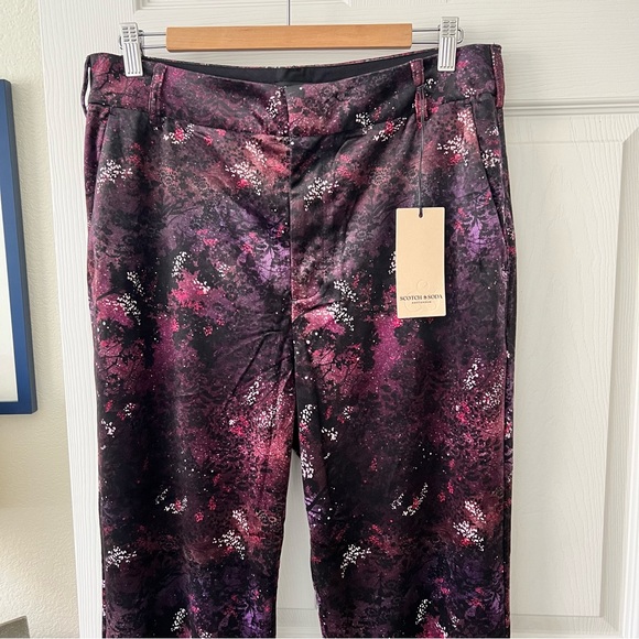 NWT Scotch & Soda Amsterdam 32x32 Winter Edition Velvet High Rise Flared Pants - Picture 4 of 15